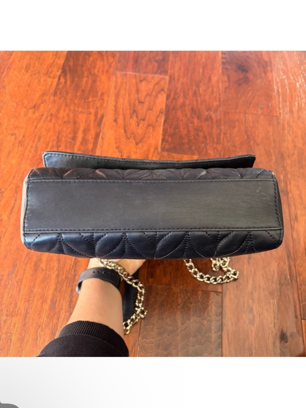kate spade Briar Lane Quilted Emelyn Shoulder Bag in Black with Gold Chain EUC - Picture 13 of 13